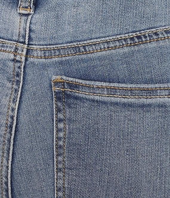 Silver Jeans Co. Most Wanted Mid Rise Slim Fit Straight Leg Distressed Power Stretch™ Ankle Jeans Product Image