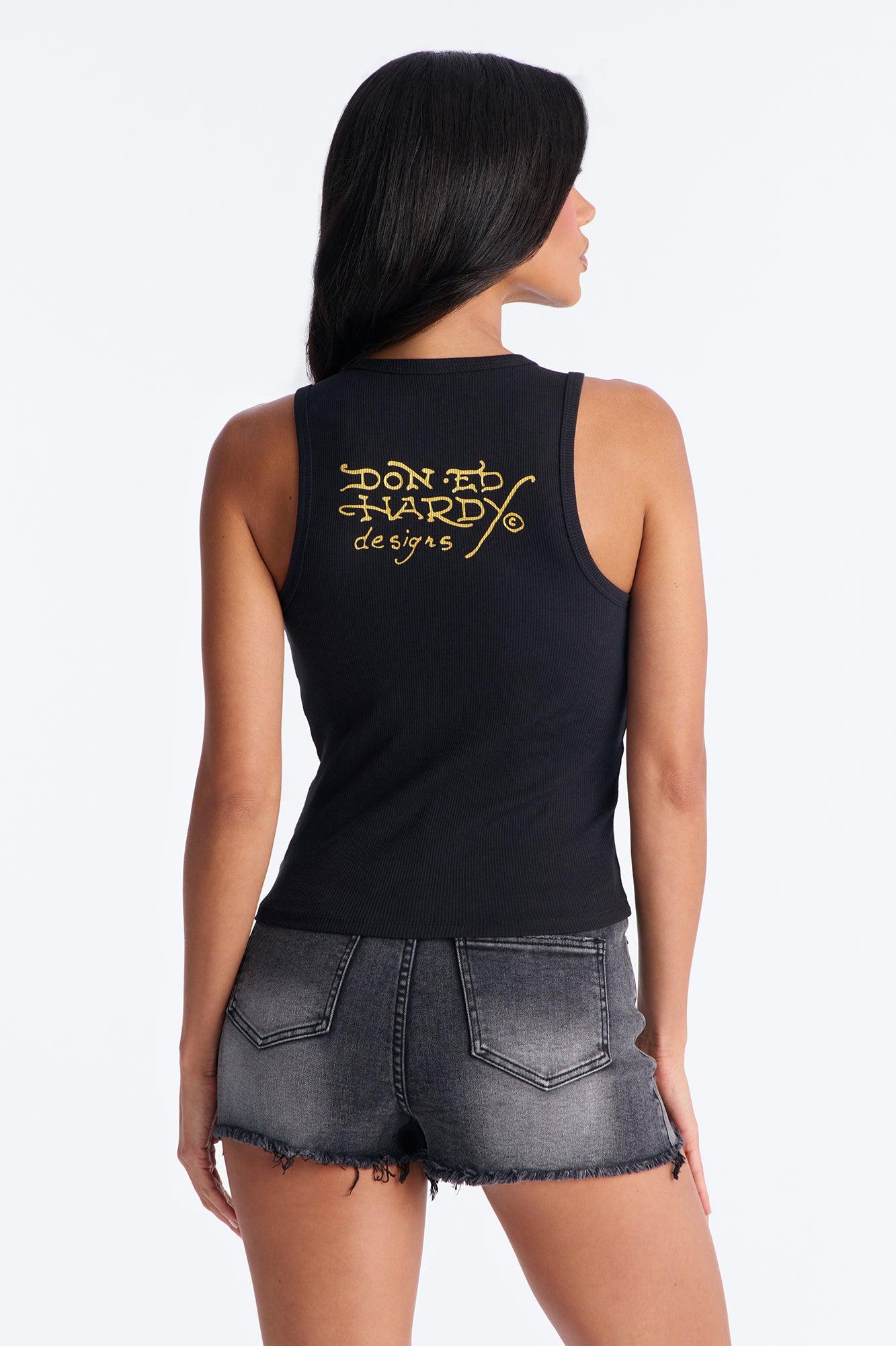 Ed Hardy Danger Dragon Tank Top - Black Female Product Image