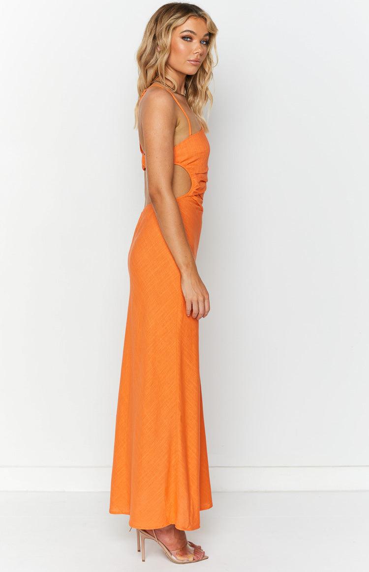 Lene Orange Maxi Dress Product Image