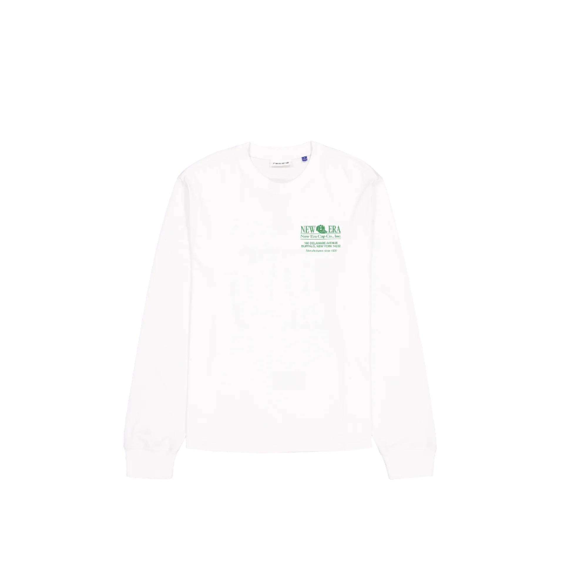 Sized Graphic College White Long Sleeve T-Shirt Male Product Image