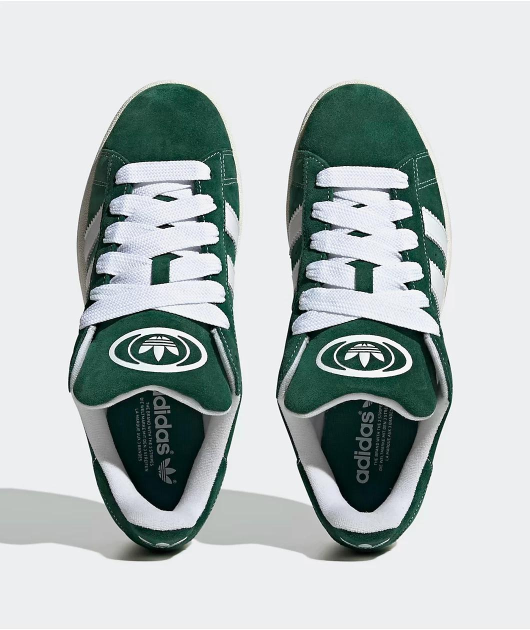 adidas Originals Campus 00s Dark Green & Cloud White Shoes Product Image