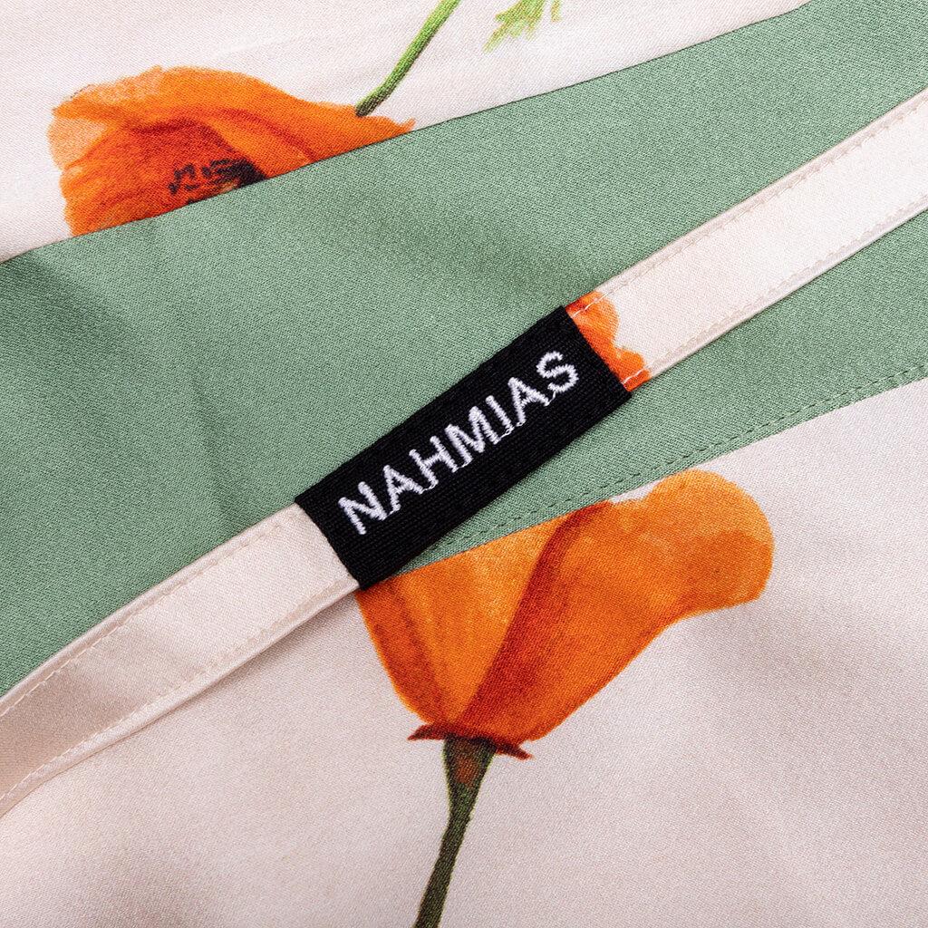 Color Block Silk Shorts - Poppy Ivory Male Product Image