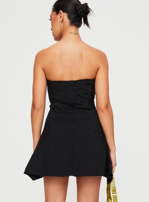 Bradwell Strapless Mini Dress Black Product Image