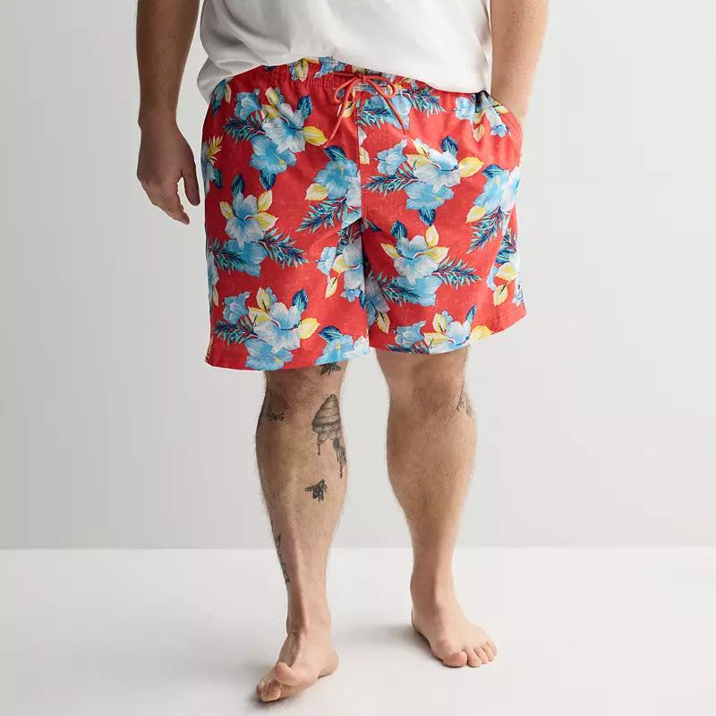Big & Tall Trinity Coast 9-in. UPF 50 Hawaiian Floral Swim Trunks, Men's,  Product Image