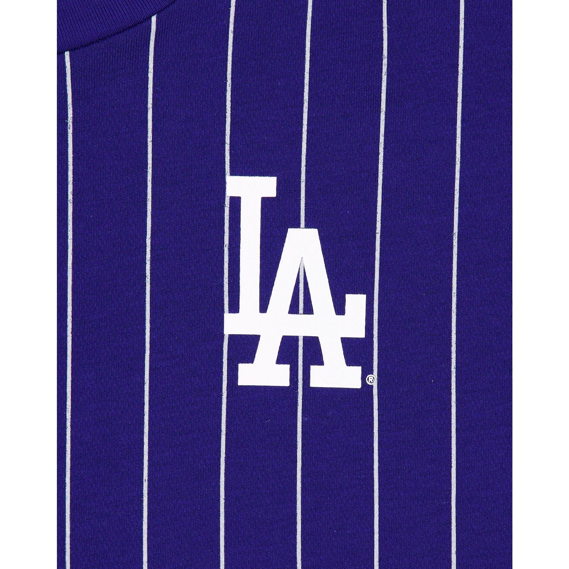 Women's New Era Navy Cleveland Guardians Boxy Pinstripe T-Shirt,  Product Image