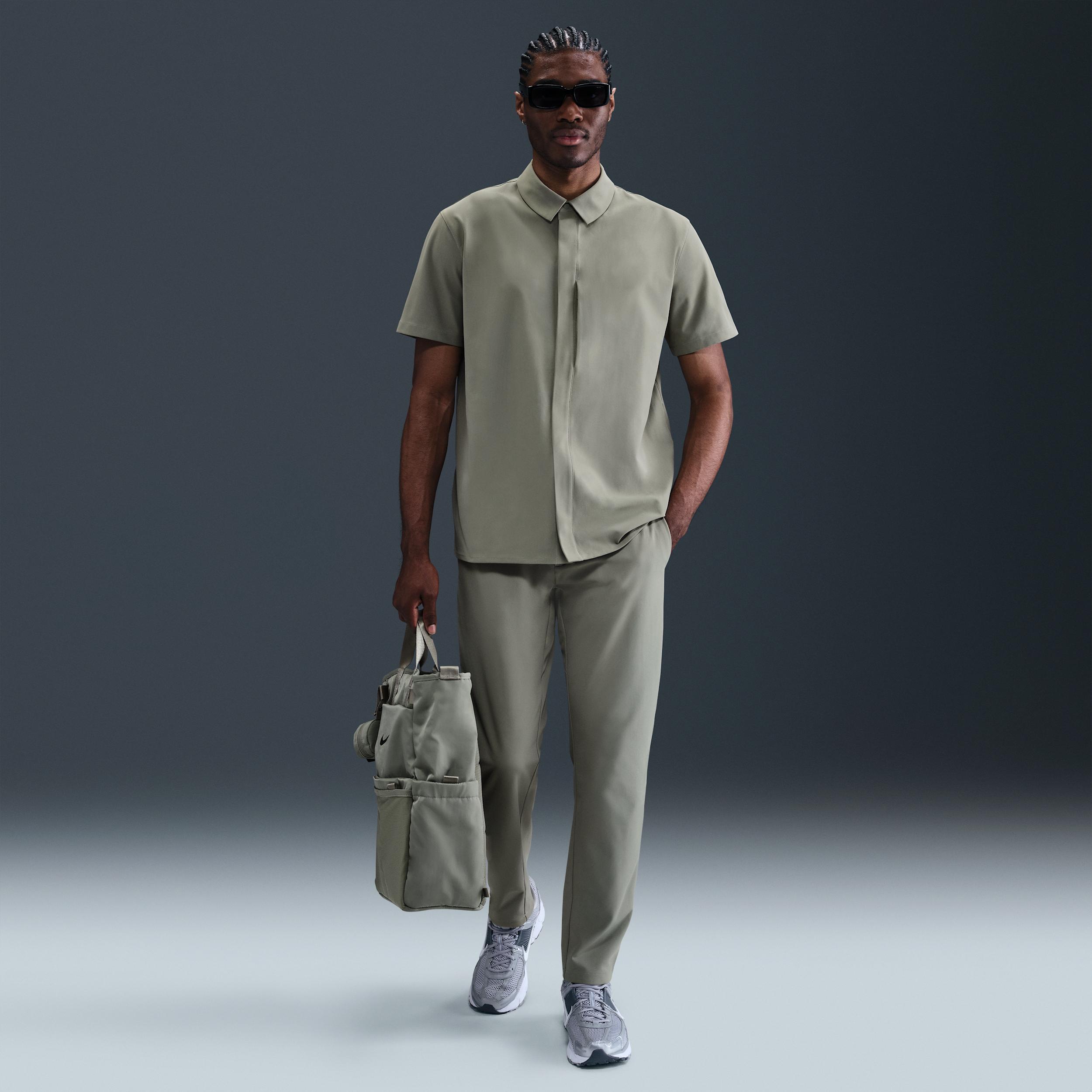 Nike Mens 24.7 PerfectStretch Dri-FIT Short-Sleeve Snap-Down Top | HQ6958-320 Product Image