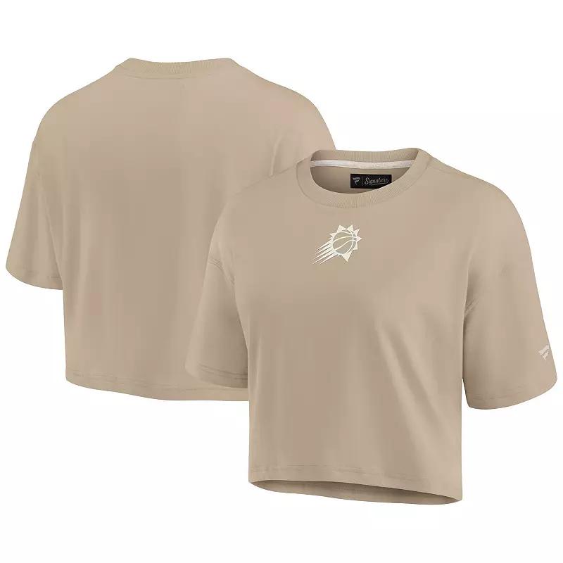Womens Fanatics Signature Khaki Chicago Bulls Elements Super Soft Boxy Cropped T-Shirt Product Image