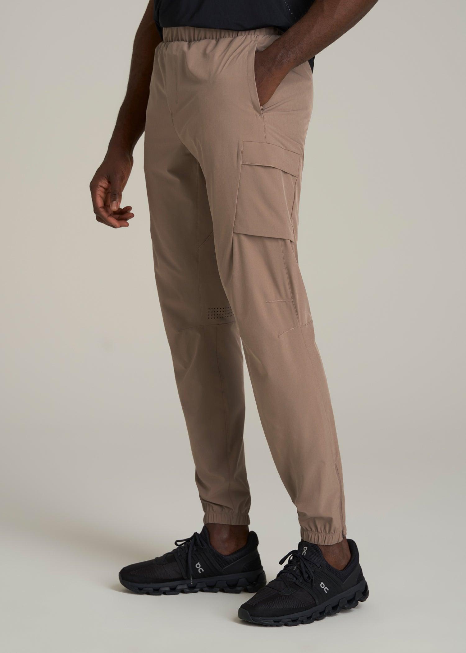 Featherweight Cargo Training Jogger for Tall Men in Dark Sand Male Product Image