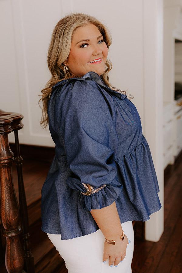 Heartfelt Happiness Chambray Top Curves Product Image