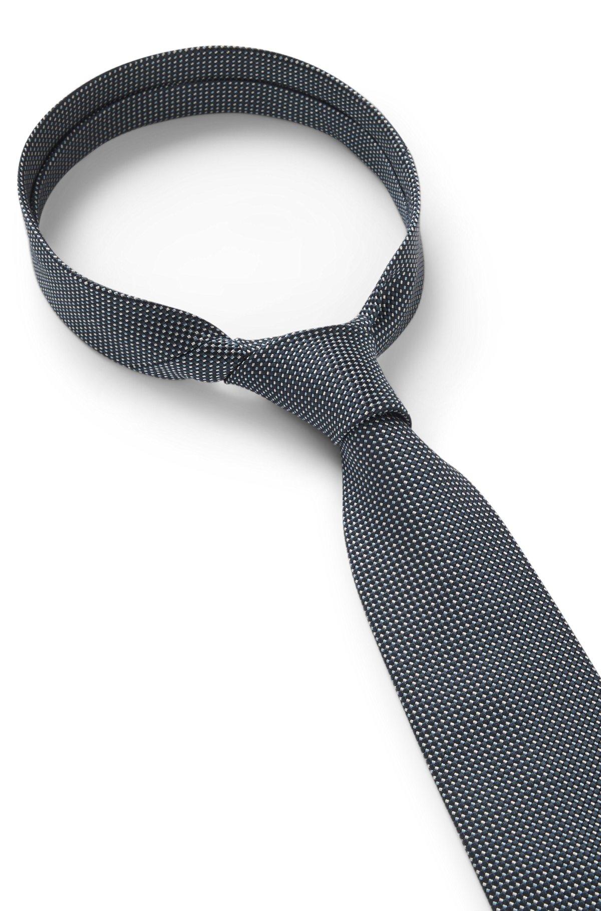 Micro-pattern tie in silk Product Image
