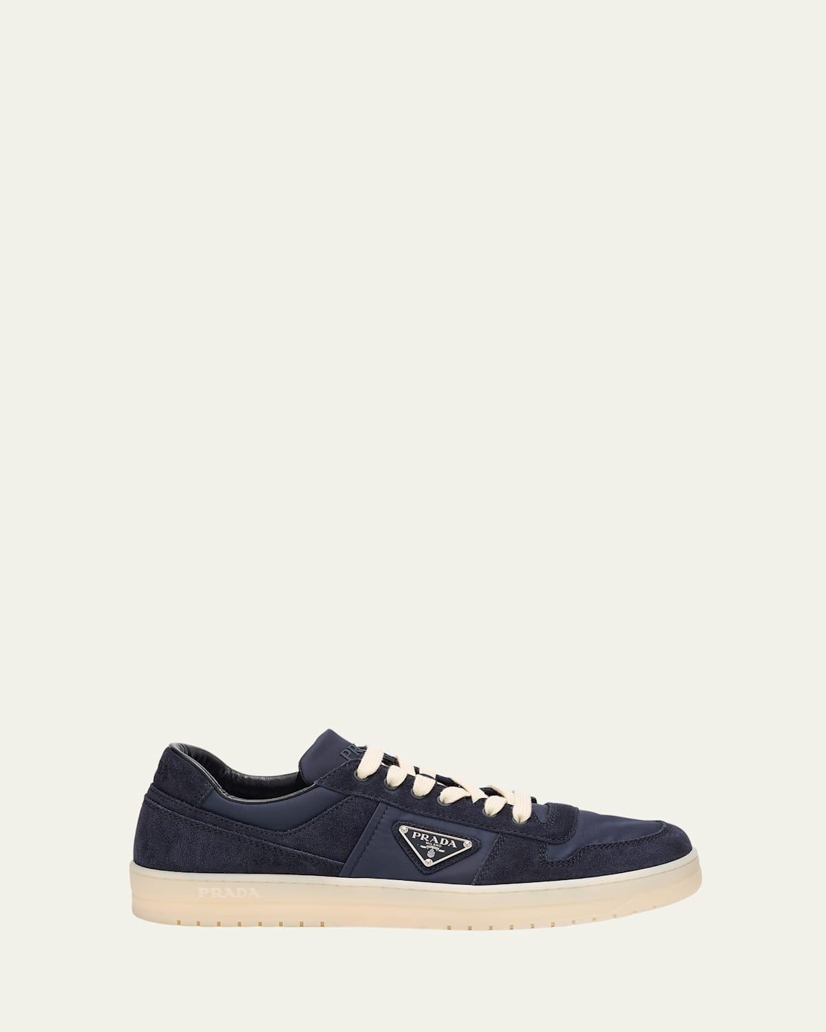Men's Downtown Nylon and Suede Low-Top Sneakers Product Image