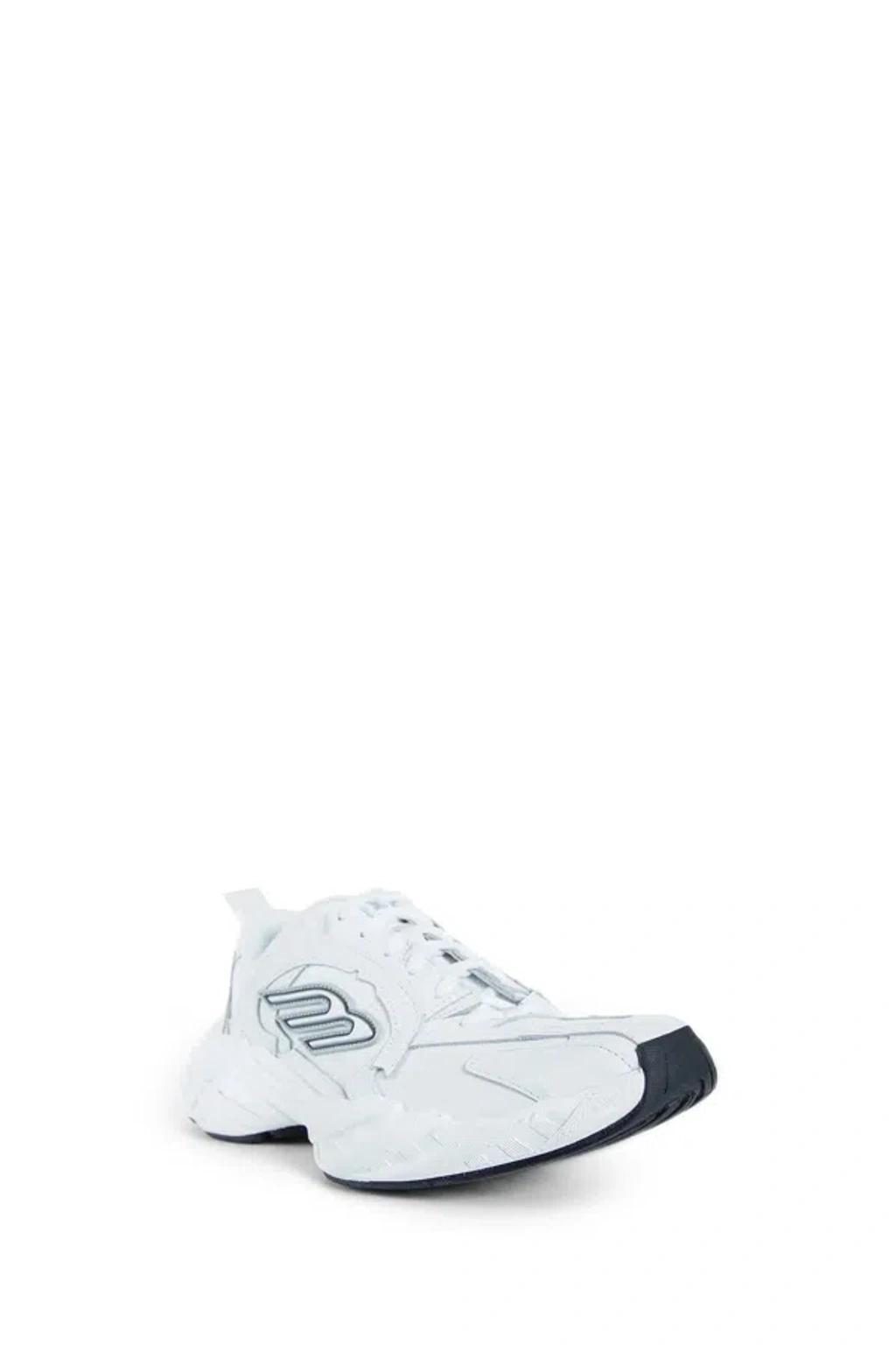BALENCIAGA Men White Cowskin And Polyester Monday Shoe Sneakers Product Image