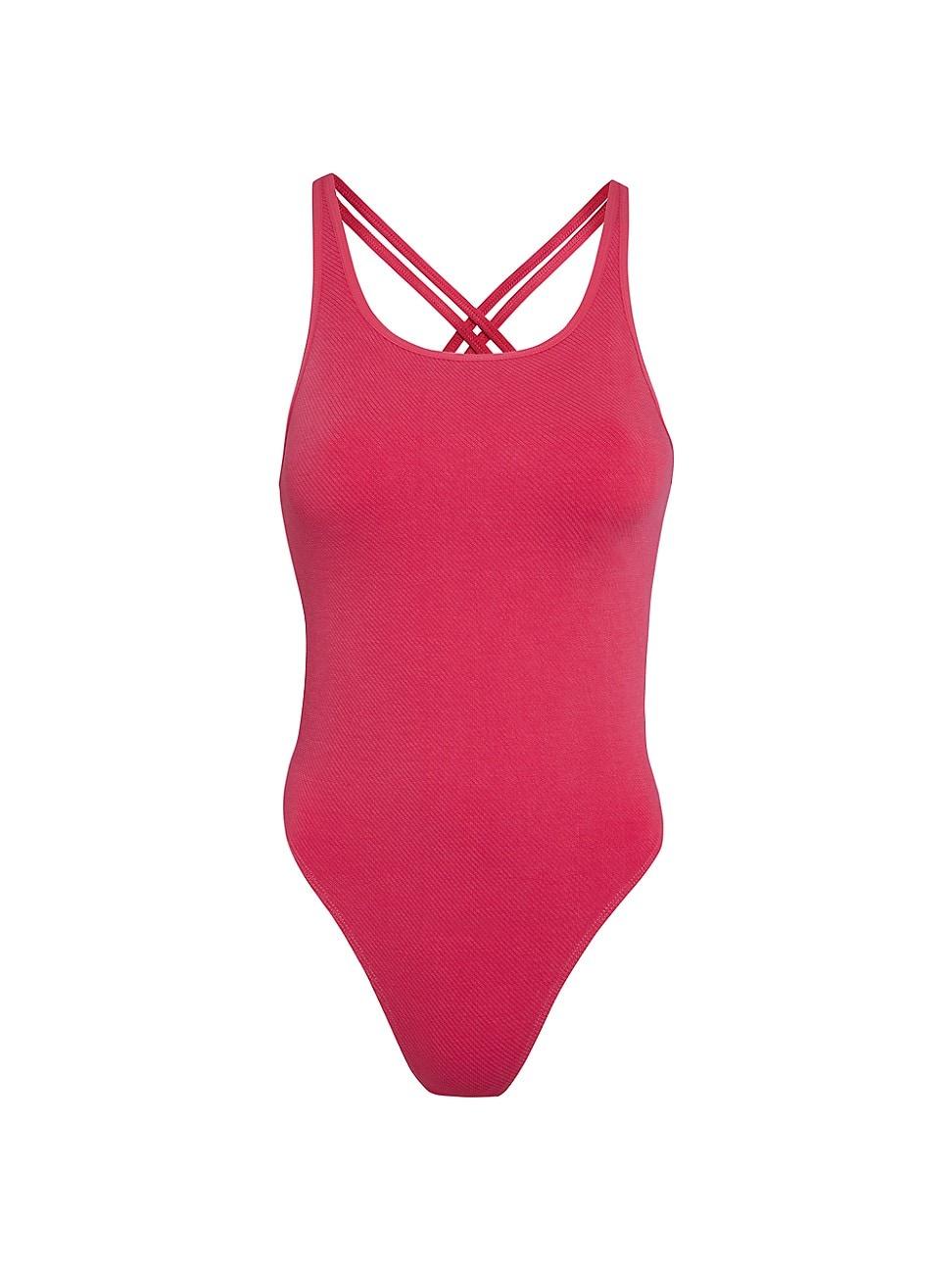 Womens Soft Ribbed Lowback Bodysuit Product Image