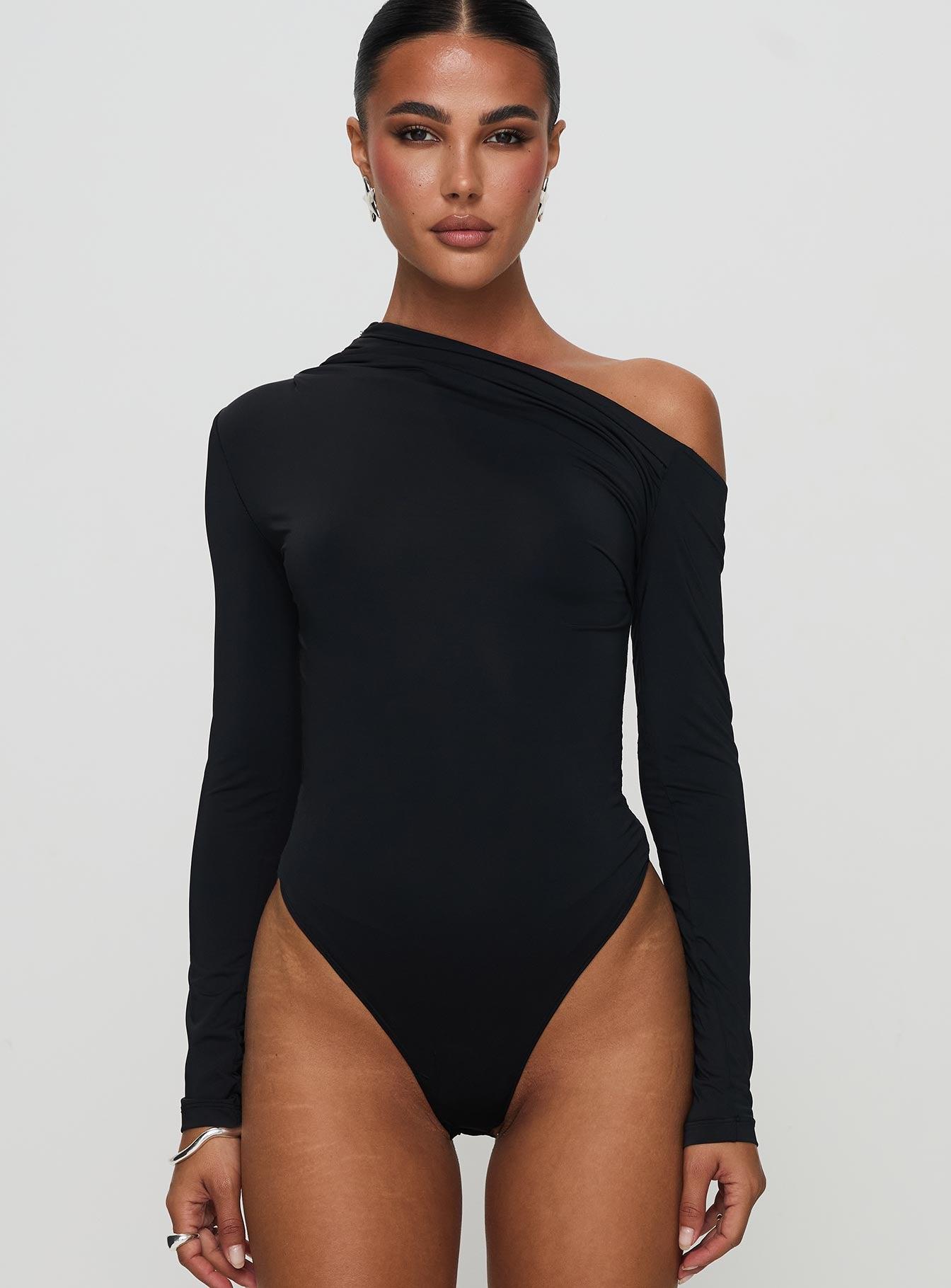 Antilles One Shoulder Bodysuit Black Product Image