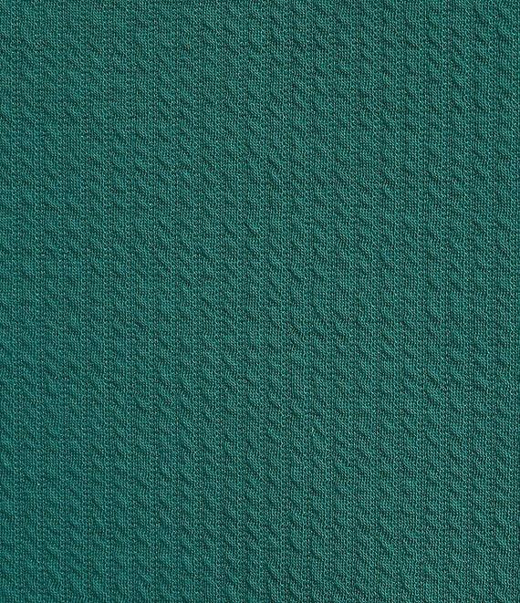 Murano Shape of Water Collection Solid Textured Johnny Collar Short Sleeve Polo Shirt Product Image