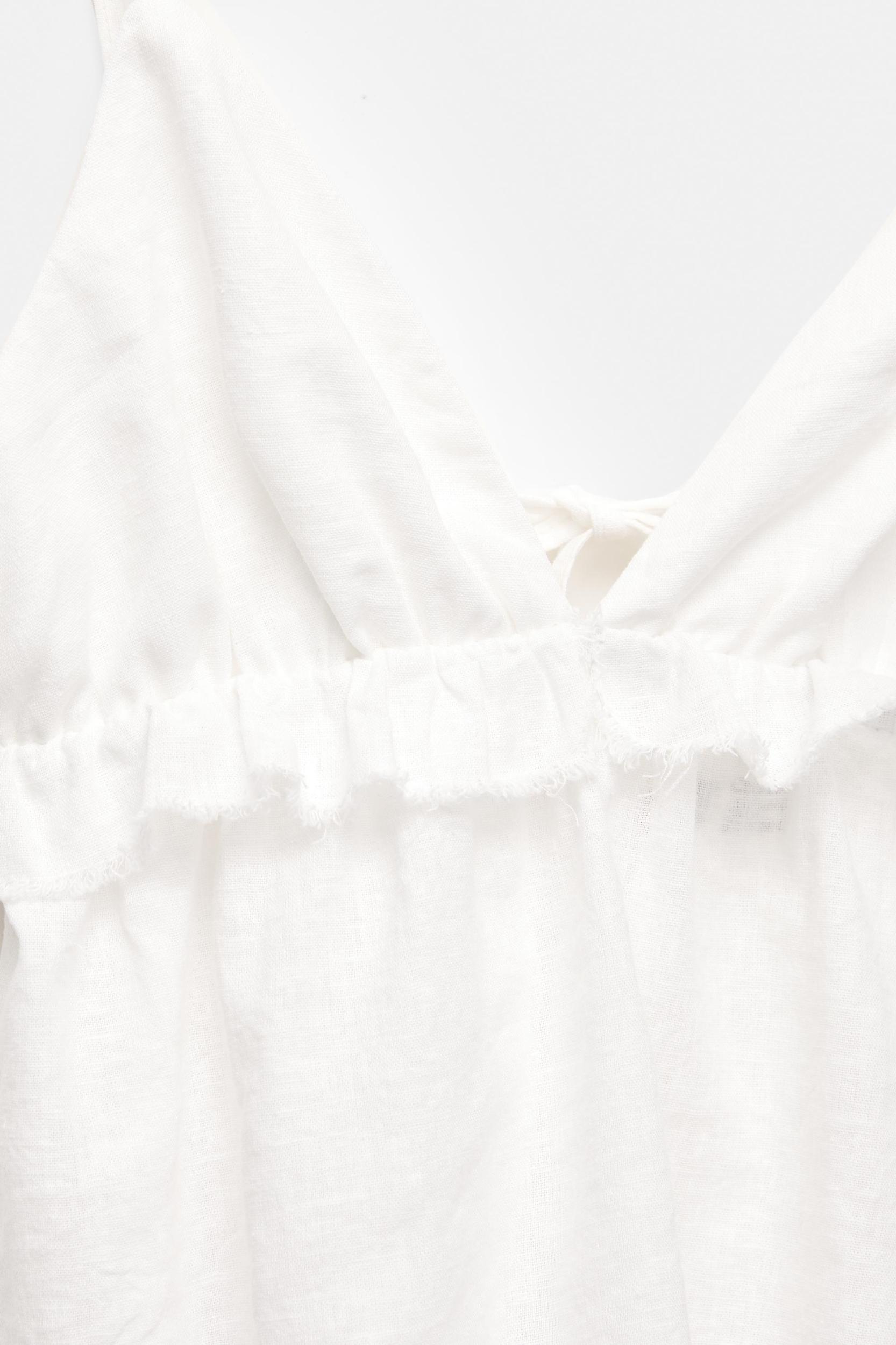 Ruffled linen blend top Product Image