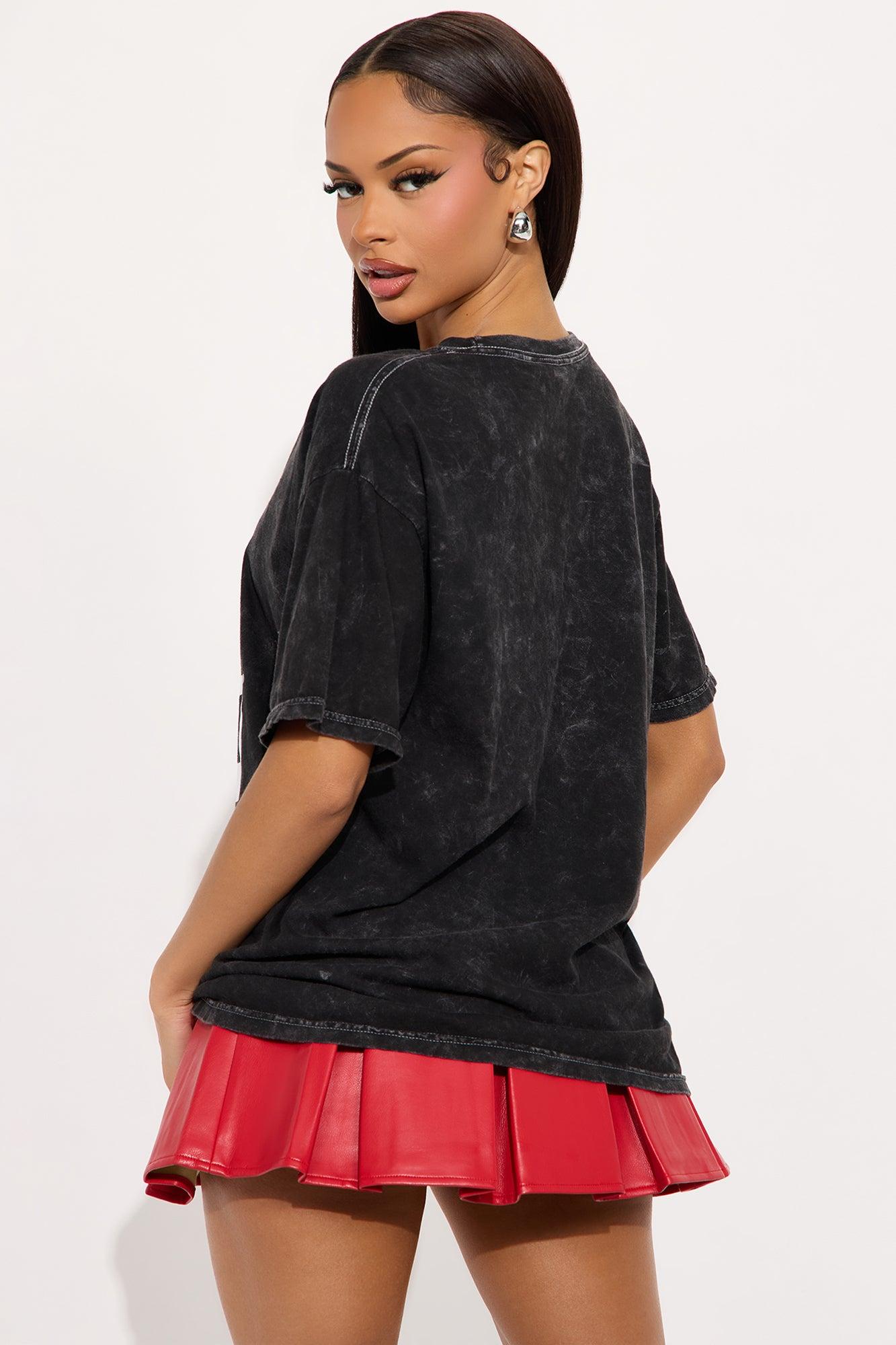 Hello Kitty Washed Tee - Black Female Product Image