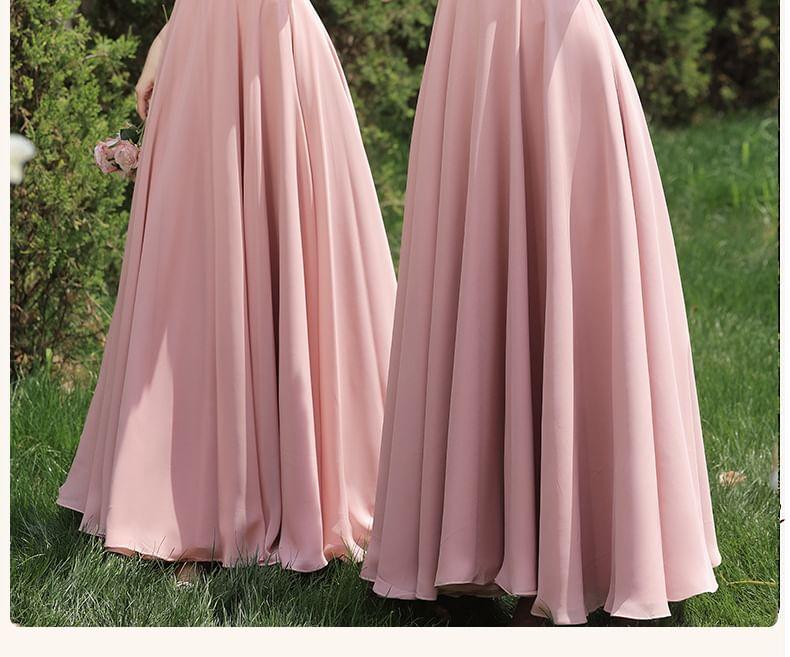 Plain A-Line Bridesmaid Dress Product Image