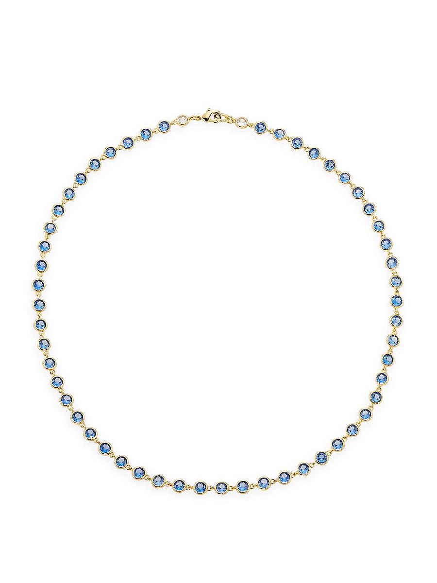 Womens Diamond Life Goldtone & Cubic Zirconia Necklace Product Image