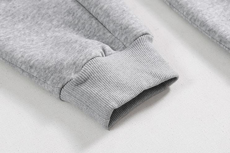 RT No. 11079 GRAY BUTTON-UP HOODIE & WIDE SWEATPANTS Product Image