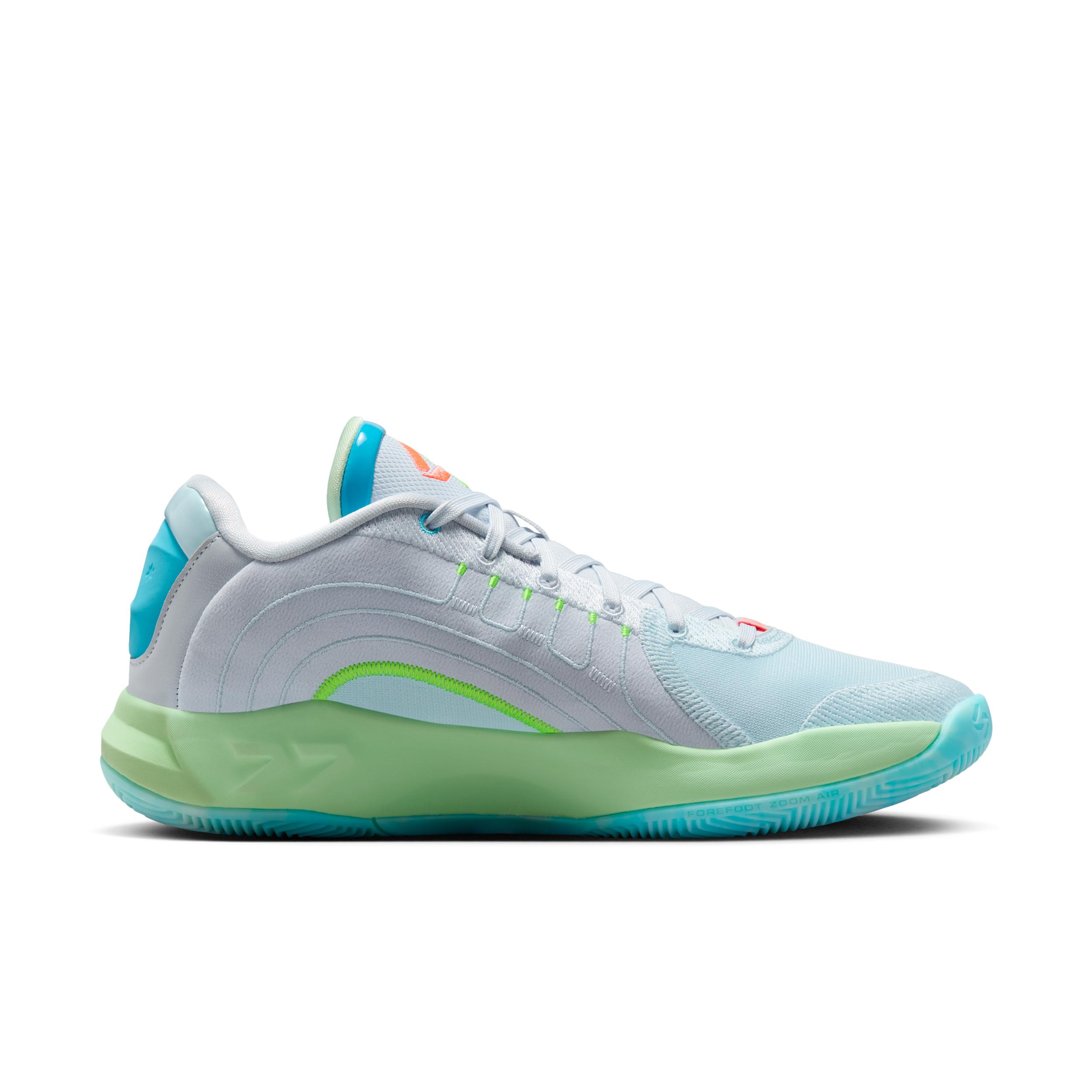 Jordan Mens Jordan Luka 4 - Mens Basketball Shoes Football Grey/Laser Blue/Vapor Green Product Image
