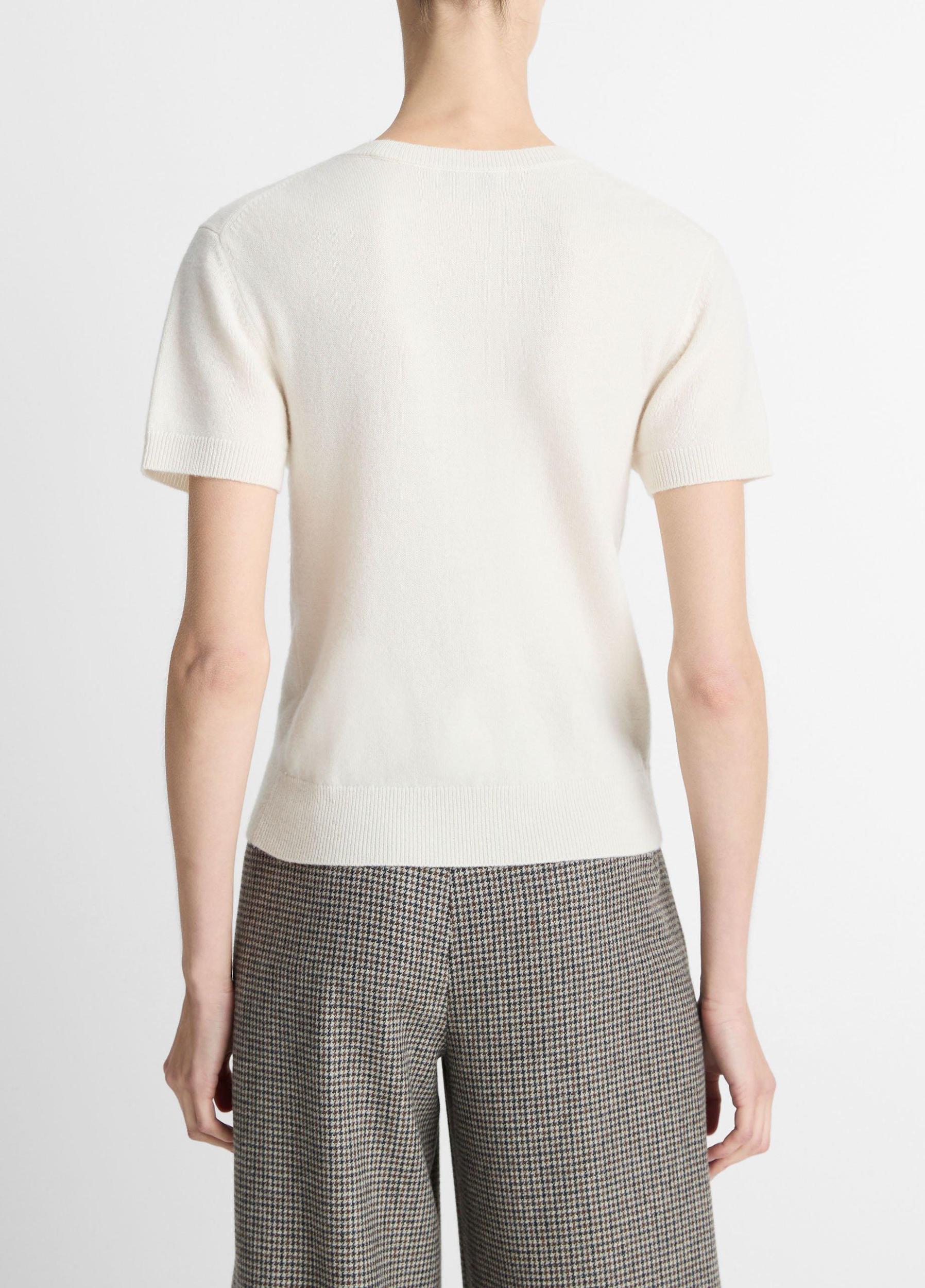 Wool & Cashmere-Blend Short-Sleeve Sweater Product Image