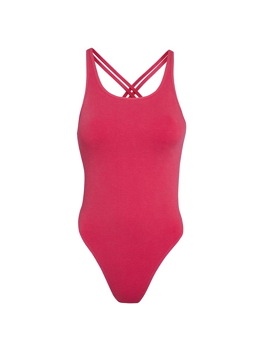 Womens Soft Ribbed Lowback Bodysuit Product Image