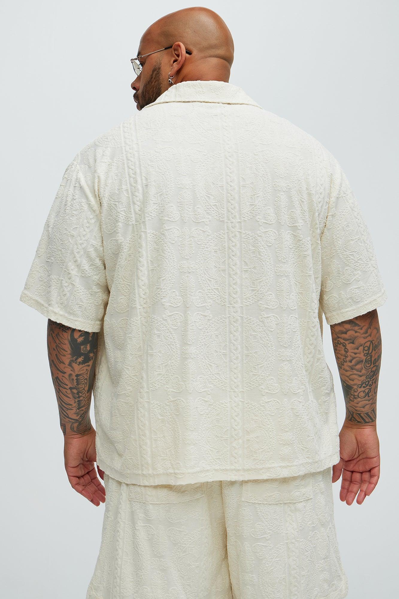 Link Textured Shirt - Cream Product Image