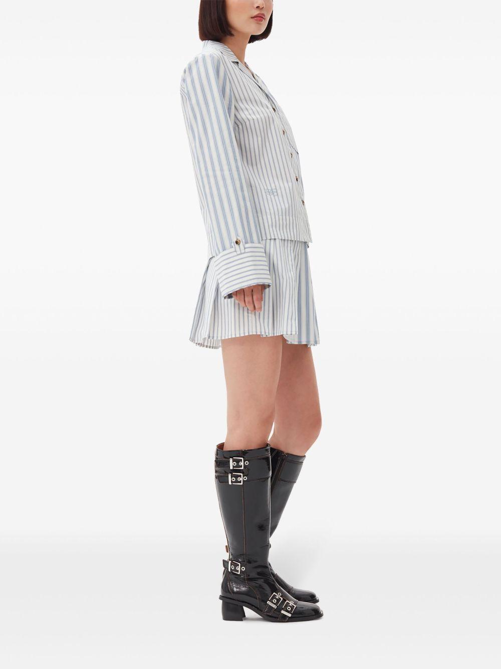 striped pleated mini skirt Product Image