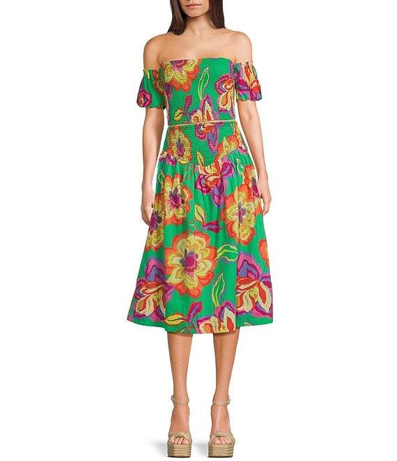 GB Large Floral Off The Shoulder Coordinating Top Product Image