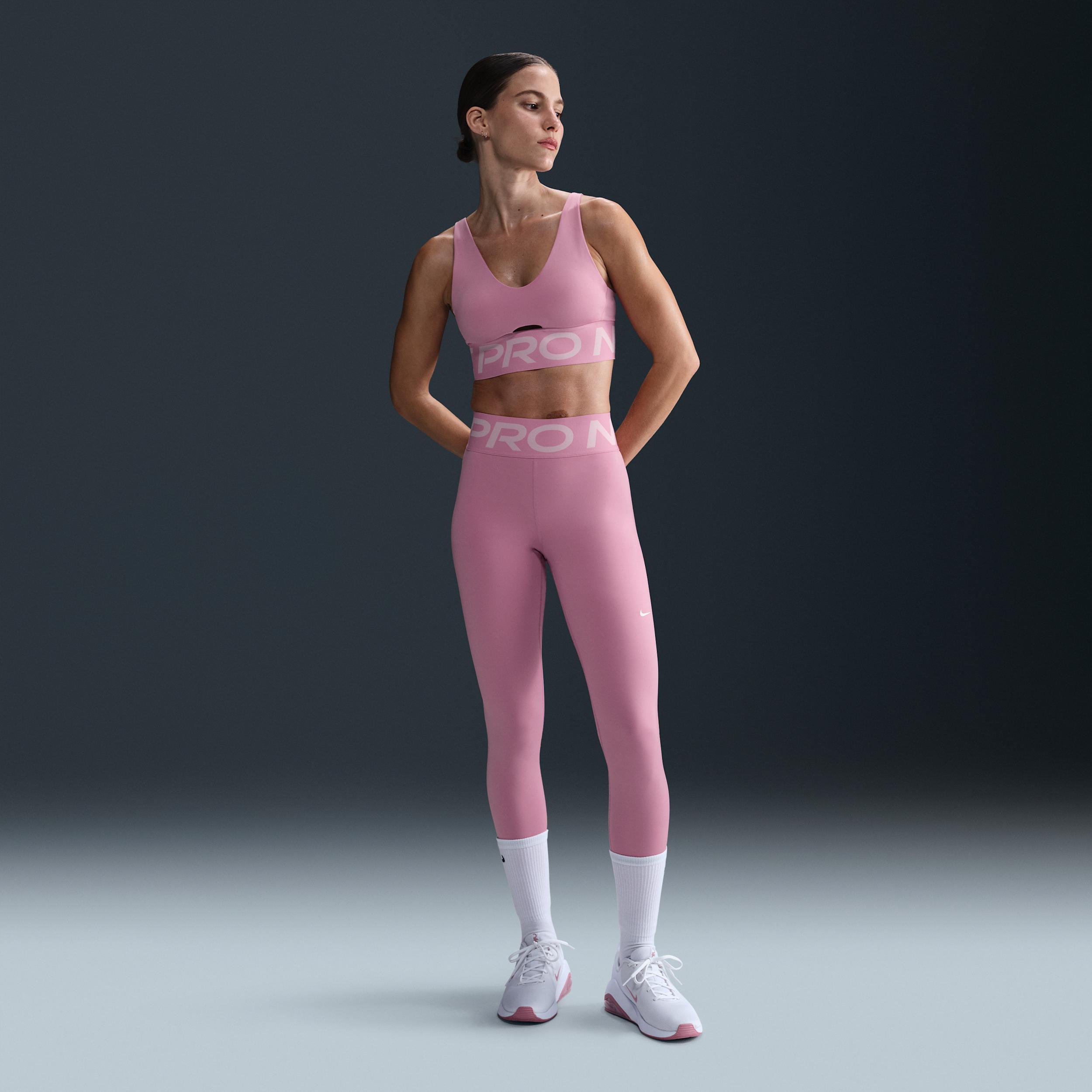 Womens Nike Pro Indy Plunge Medium-Support Padded Sports Bra | HF7324-619 Product Image