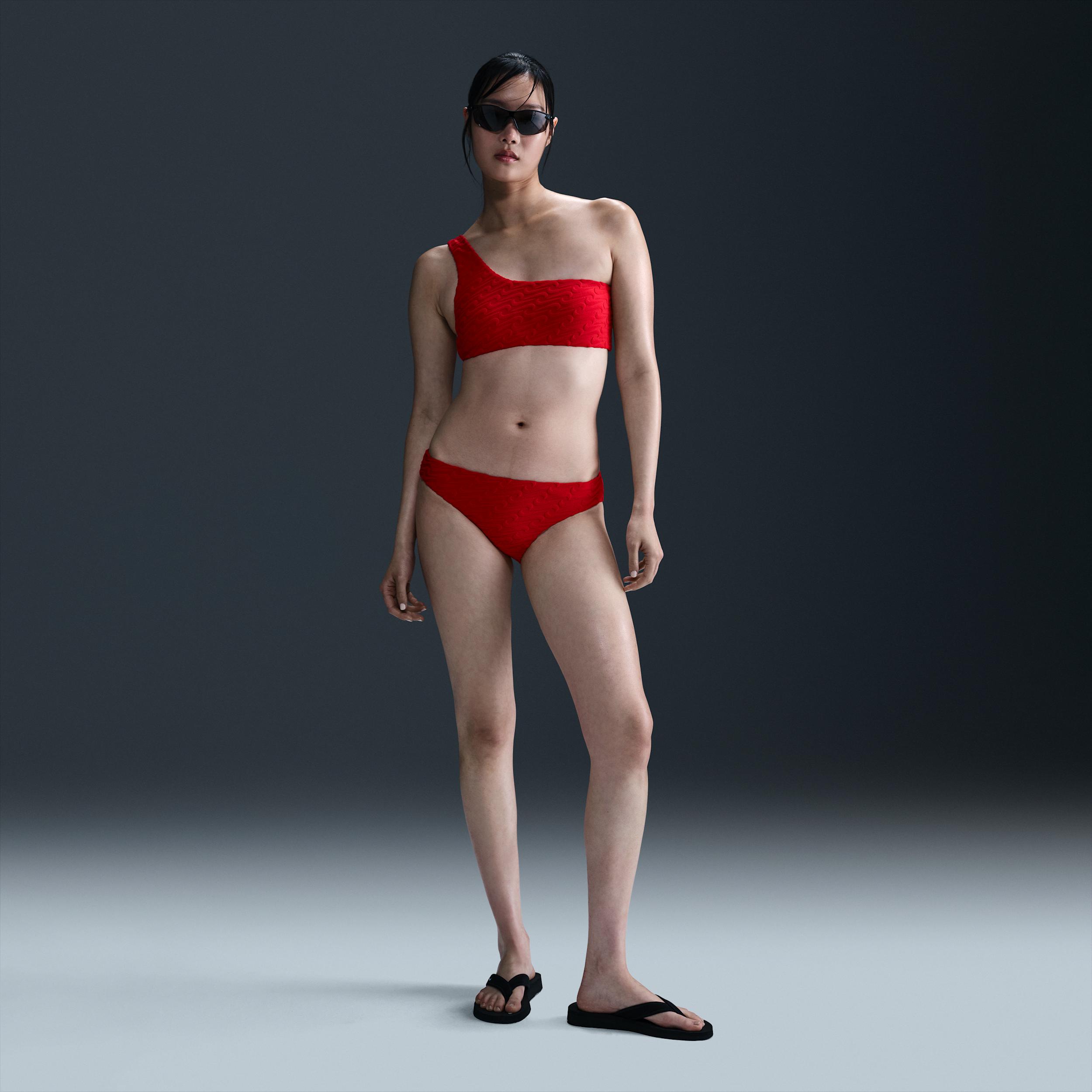 Nike Womens Swim Swoosh Link Terry Asymmetrical Bikini Top | NESSF254-614 Product Image