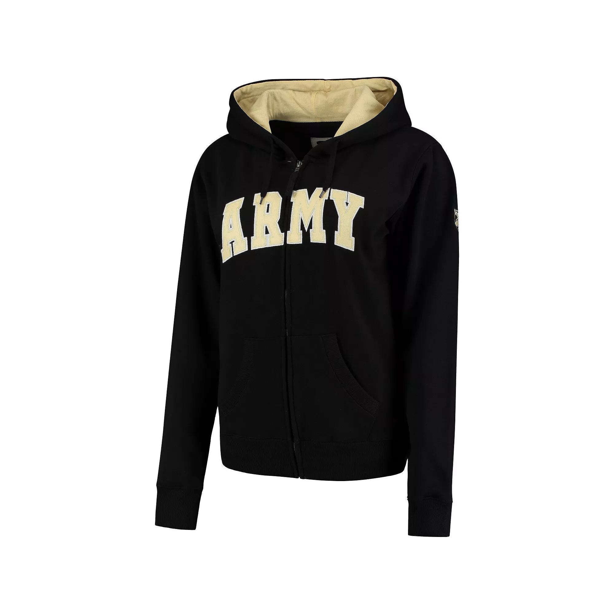 Women's Stadium Athletic Black Army Black Knights Helmet Arched Name Full-Zip Sweatshirt,  Product Image