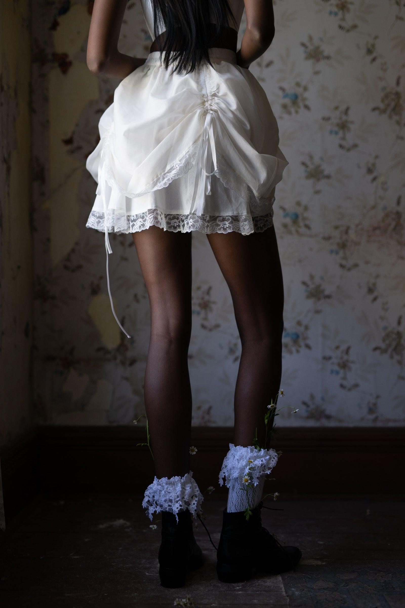 The Ivory Mini Theater Skirt Product Image