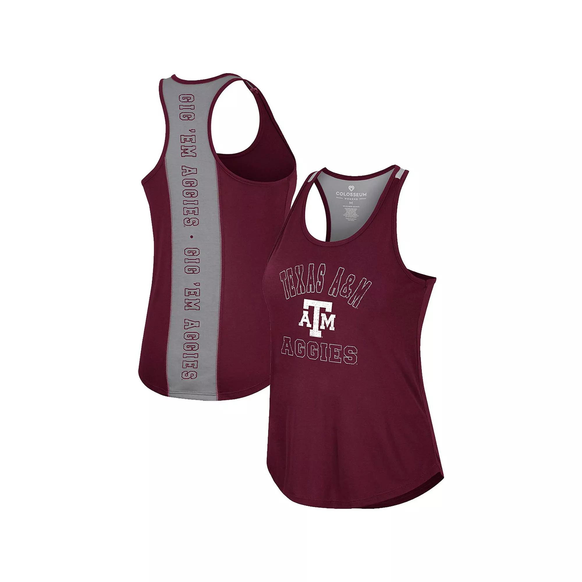 Women's Colosseum Maroon Texas A&M Aggies 10 Days Racerback Scoop Neck Tank Top, Size: Large, Red Product Image
