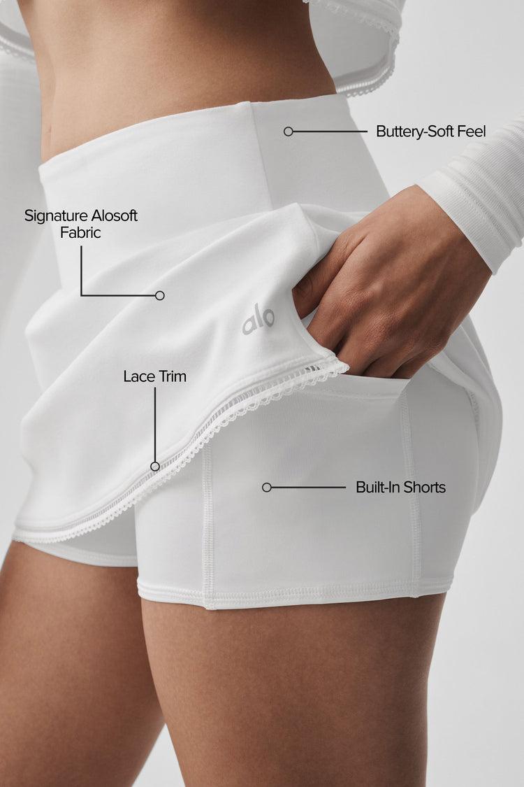 Alosoft Affection Tennis Skirt - White Product Image