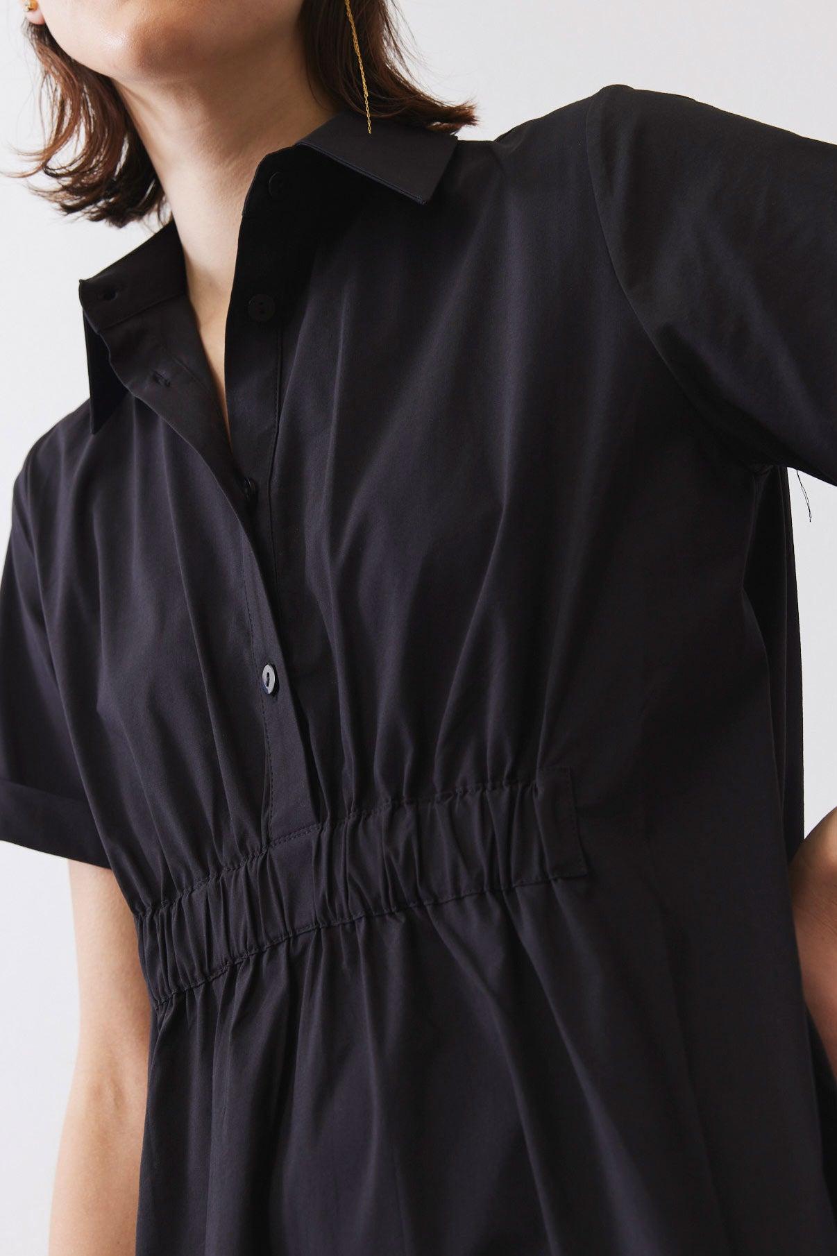 Oversized Pinch Waist Poplin Dress Product Image