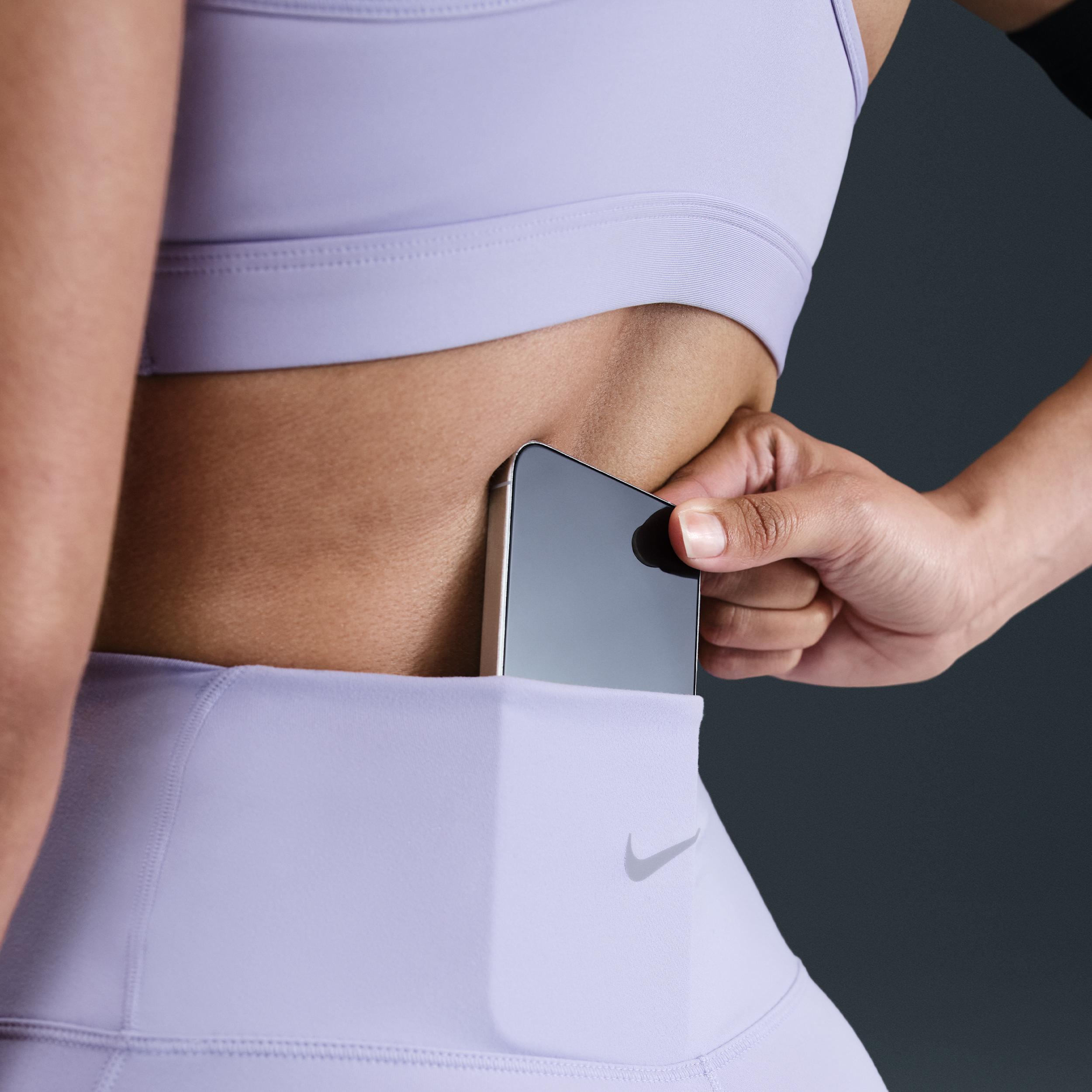 Nike Womens One High-Waisted 8 Biker Shorts with Pockets | FZ6758-533 Product Image