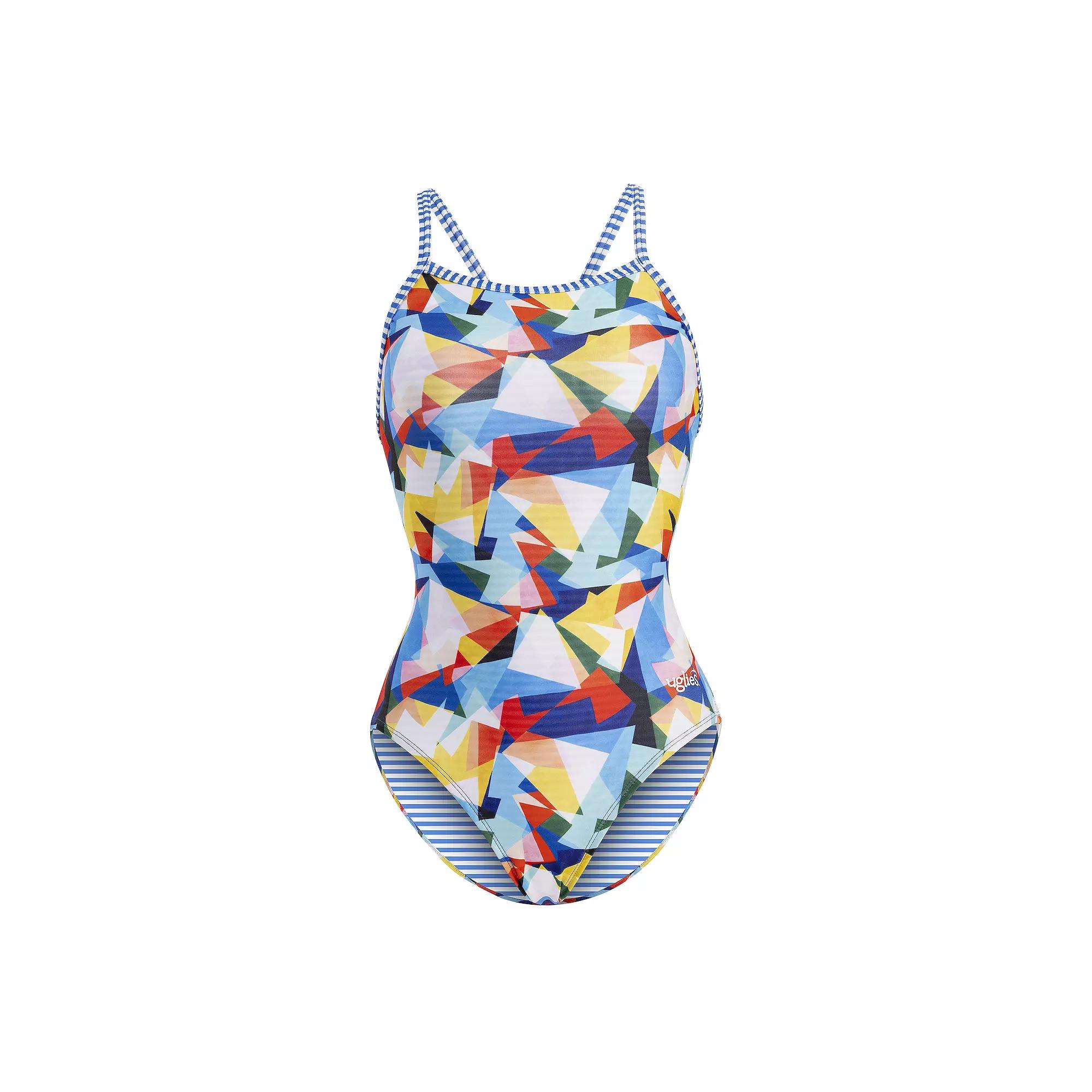 Womens Dolfin Uglies Impact Print V-2 Racerback Competitive One-Piece Swimsuit Product Image