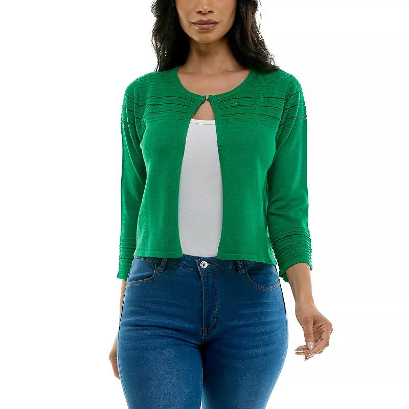 Women's Nina Leonard Knit Bolero Cardigan,  Product Image