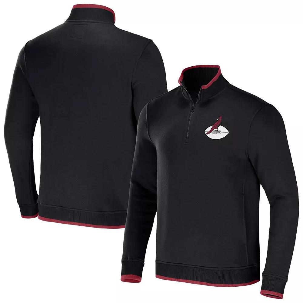 Men's NFL x Darius Rucker Collection by Fanatics Black Arizona Cardinals Logo Quarter-Zip Top,  Product Image