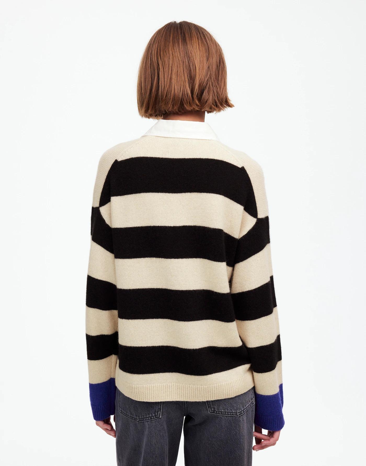 Cashmere-Wool Blend Rugby Sweater Product Image
