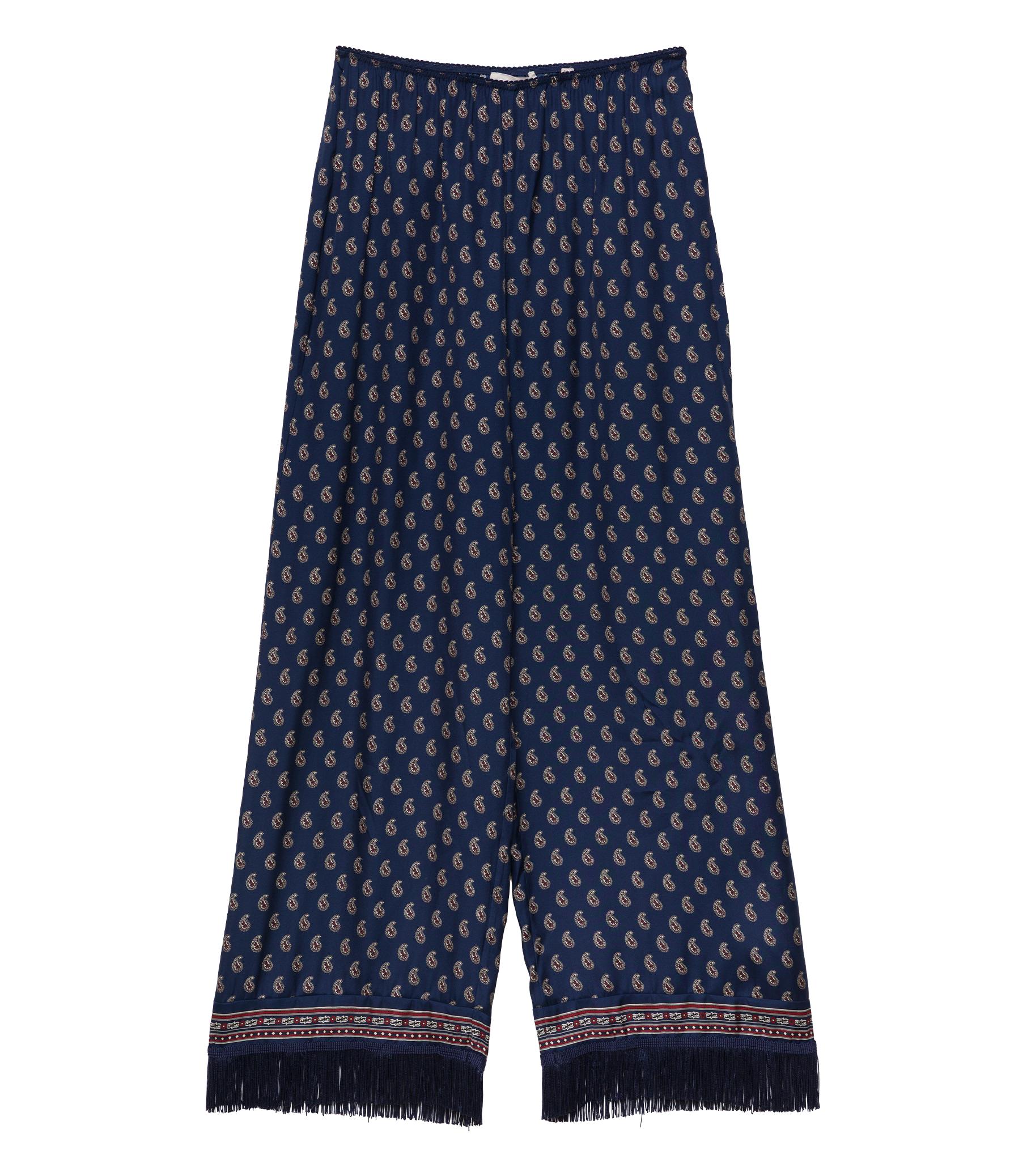 LAVON FRINGE PANT -- BLEU TAORMINA PAISLEY Product Image