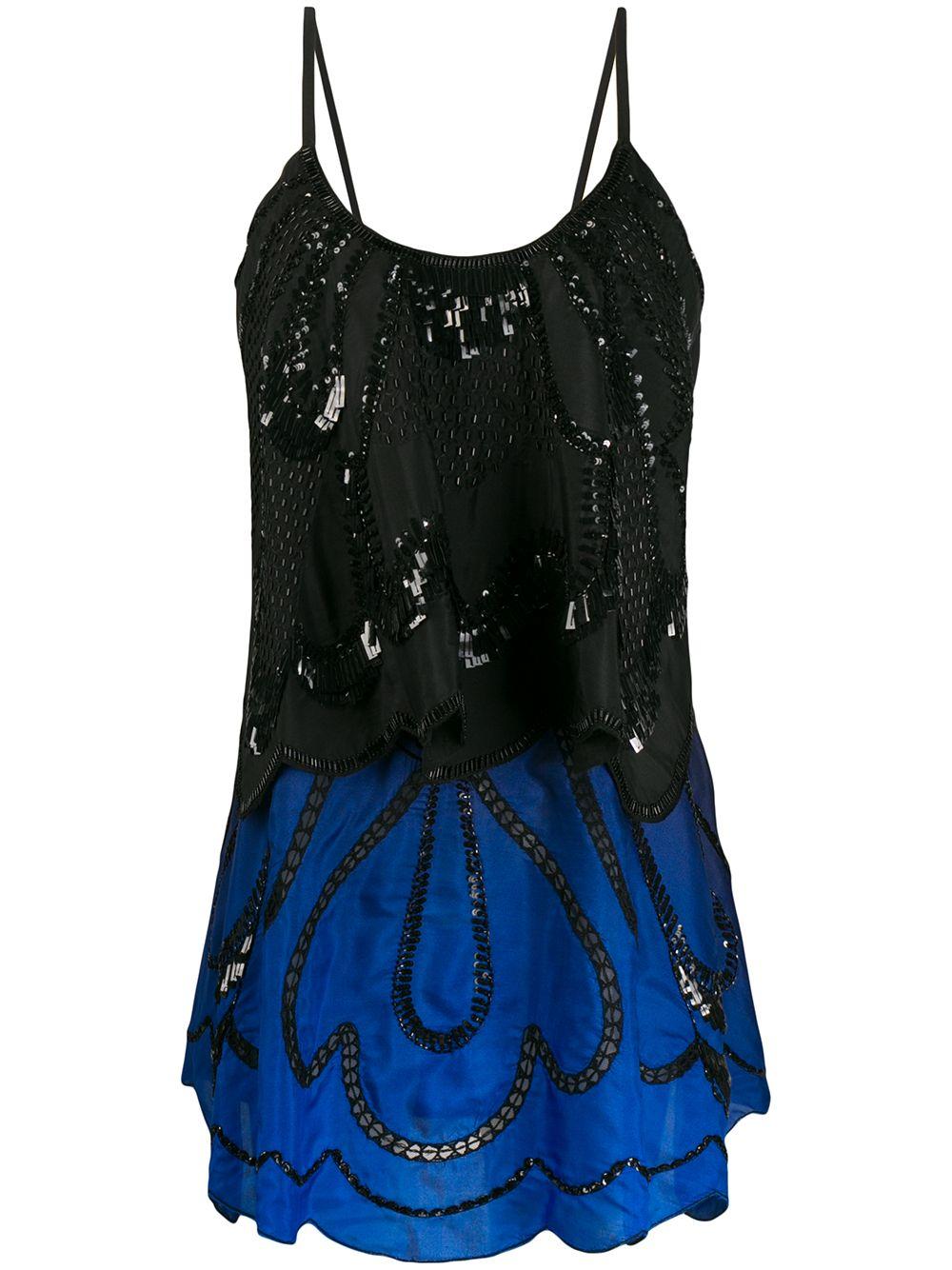 tiered embellished mini dress Product Image
