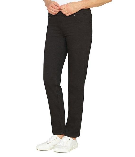 Ruby Rd. Soft Hand Twill Mid Rise Straight Leg Pull-On Ankle Pants Product Image