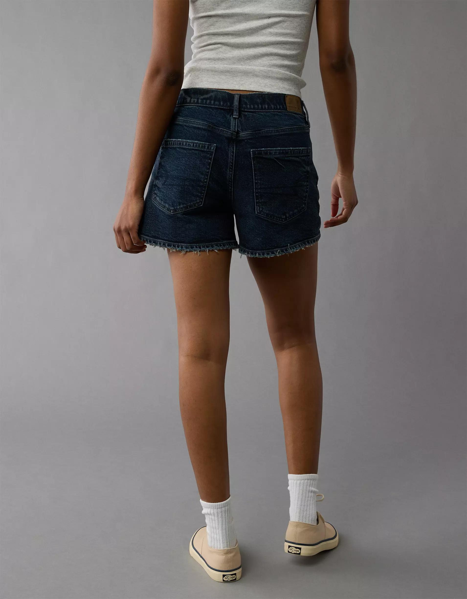 AE Strigid Super High-Waisted Relaxed Denim Short Product Image