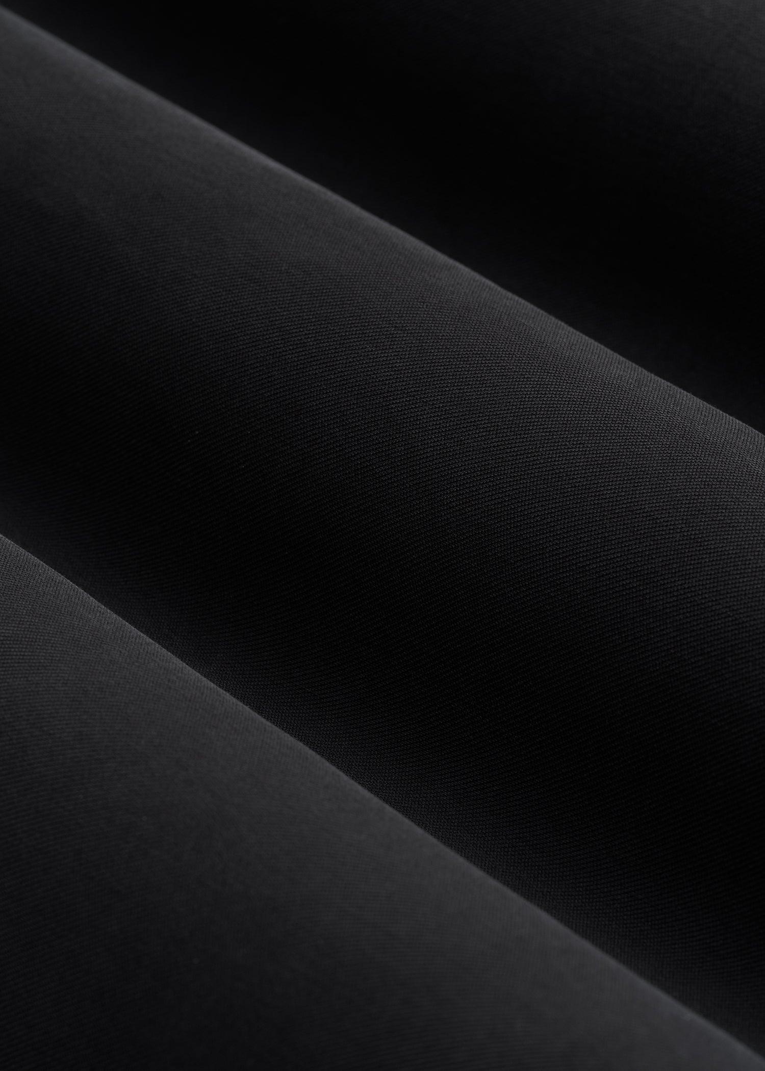 Relaxed Button-Up Single-Pocket Blouse for Tall Women in Vintage Black Female Product Image