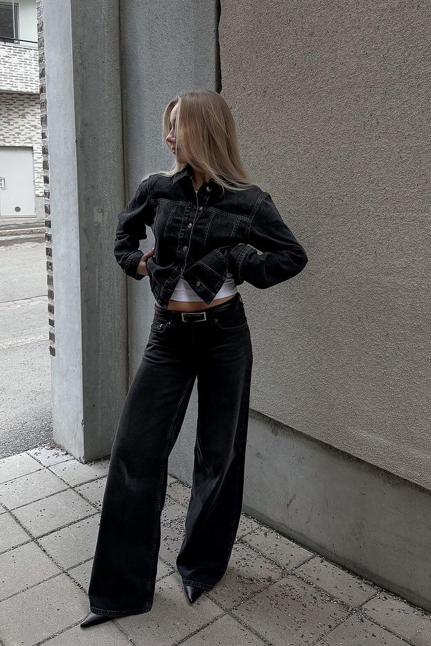 Low Waist Wide Leg Denim Product Image