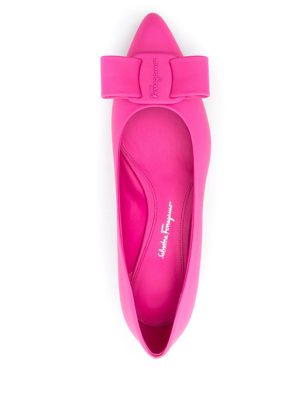 Viva bow-detail leather ballerina shoes  Product Image