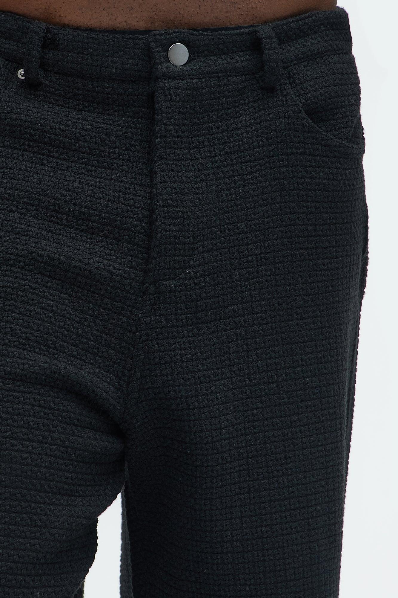 Linden Textured Baggy Shorts - Black Product Image